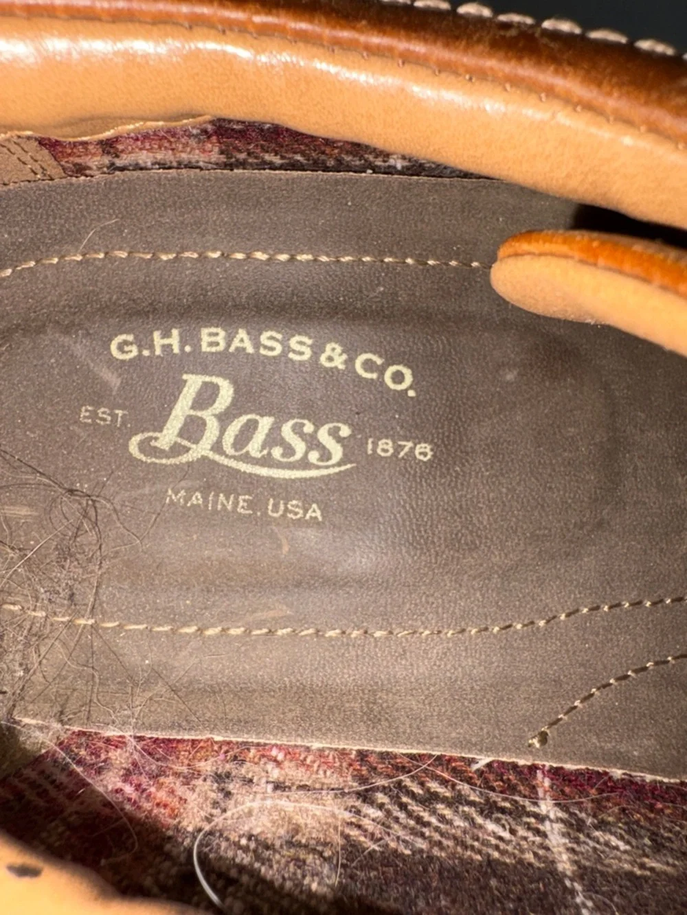 G.H. Bass & Co. Cognac Brown Leather Cap-Toe Derby‎ Oxfords Size 11